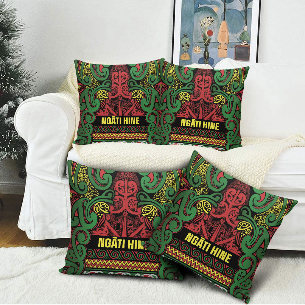 Aotearoa Iwi Ngati Hine Pillow Cover Maori Wharenui House Tribal Pattern LT9 - Polynesian Pride