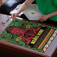 Aotearoa Iwi Ngati Hine Puzzle Maori Wharenui House Tribal Pattern LT9 - Polynesian Pride