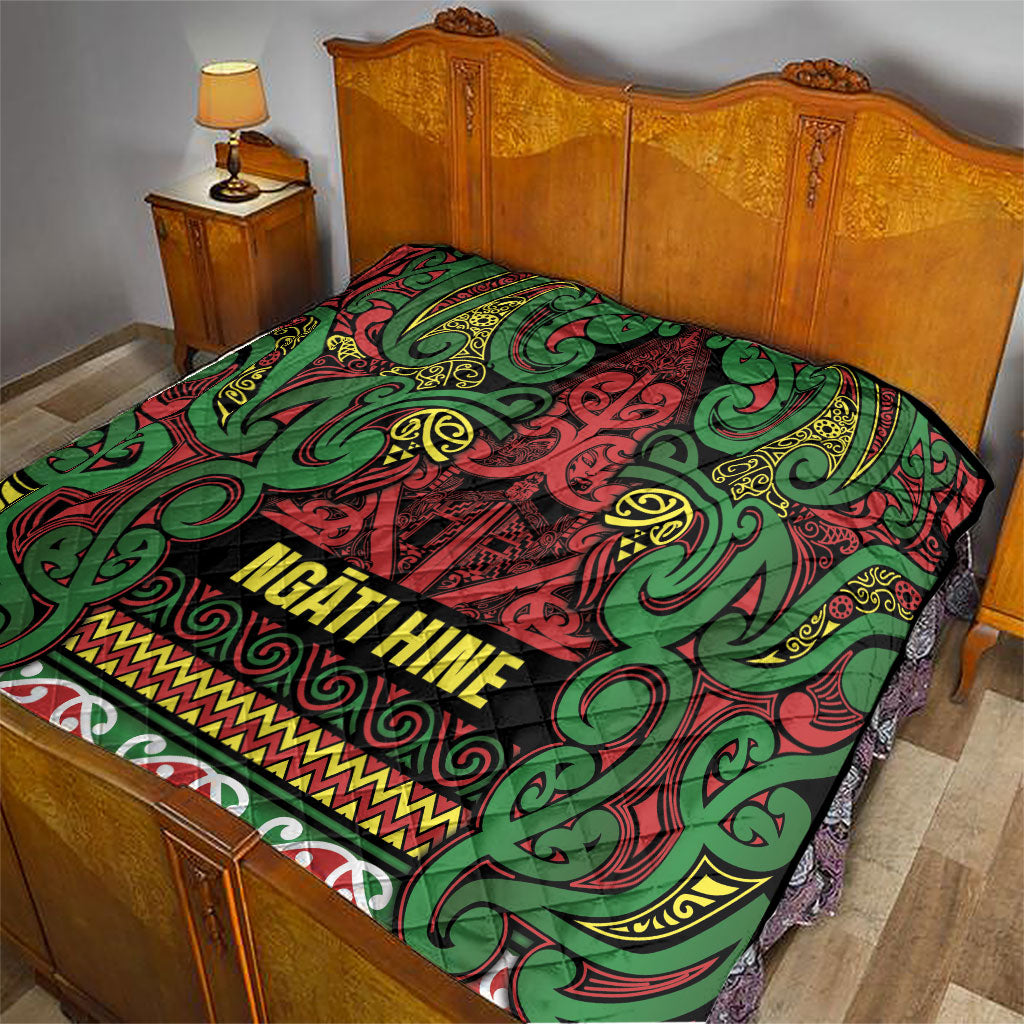 Aotearoa Iwi Ngati Hine Quilt Maori Wharenui House Tribal Pattern LT9 - Polynesian Pride