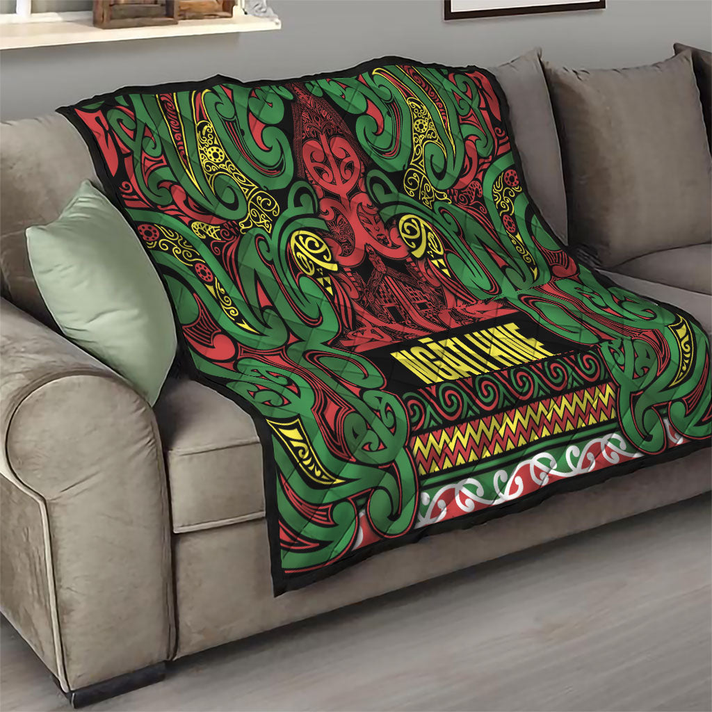 Aotearoa Iwi Ngati Hine Quilt Maori Wharenui House Tribal Pattern LT9 - Polynesian Pride