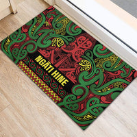 Aotearoa Iwi Ngati Hine Rubber Doormat Maori Wharenui House Tribal Pattern LT9 - Polynesian Pride