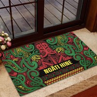Aotearoa Iwi Ngati Hine Rubber Doormat Maori Wharenui House Tribal Pattern LT9 - Polynesian Pride