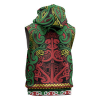 Aotearoa Iwi Ngati Hine Sleeveless Hoodie Maori Wharenui House Tribal Pattern LT9 - Polynesian Pride