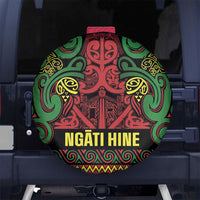 Aotearoa Iwi Ngati Hine Spare Tire Cover Maori Wharenui House Tribal Pattern LT9 No hole Deep Green - Polynesian Pride