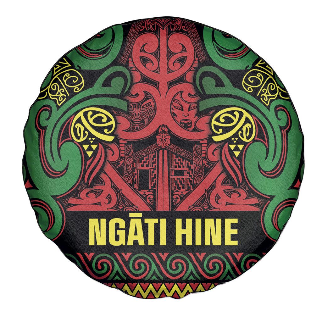 Aotearoa Iwi Ngati Hine Spare Tire Cover Maori Wharenui House Tribal Pattern LT9 - Polynesian Pride