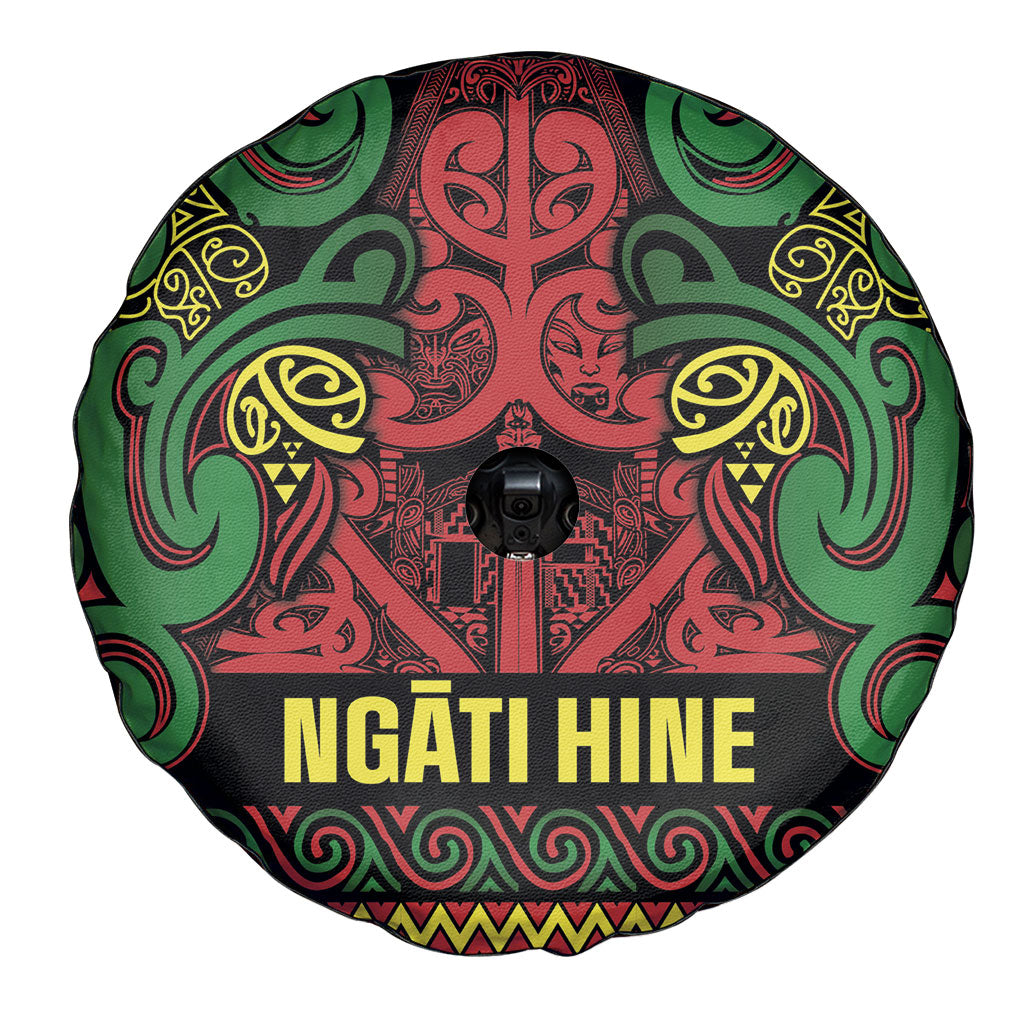 Aotearoa Iwi Ngati Hine Spare Tire Cover Maori Wharenui House Tribal Pattern LT9 - Polynesian Pride
