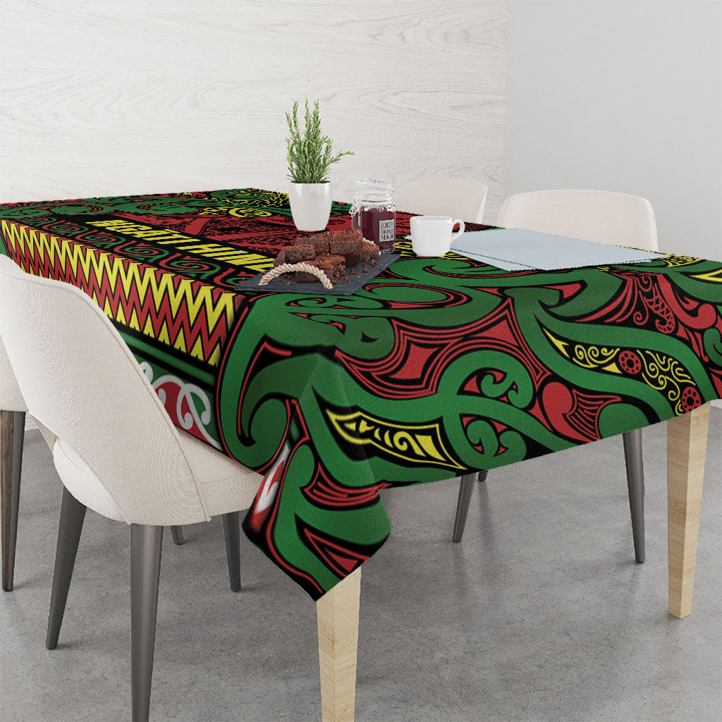 Aotearoa Iwi Ngati Hine Tablecloth Maori Wharenui House Tribal Pattern LT9 - Polynesian Pride