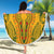 Africa Dashiki Beach Blanket African Tribal Art Mixed Polynesian Tattoo Gold Color Unique LT9 - Wonder Print Shop