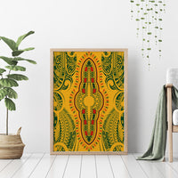 Africa Dashiki Canvas Wall Art African Tribal Art Mixed Polynesian Tattoo Gold Color Unique LT9 - Polynesian Pride