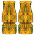 Africa Dashiki Car Mats African Tribal Art Mixed Polynesian Tattoo Gold Color Unique LT9 Gold - Polynesian Pride