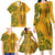 Africa Dashiki Family Matching Long Sleeve Bodycon Dress and Hawaiian Shirt African Tribal Art Mixed Polynesian Tattoo Gold Color Unique LT9 - Polynesian Pride