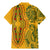 Africa Dashiki Family Matching Mermaid Dress and Hawaiian Shirt African Tribal Art Mixed Polynesian Tattoo Gold Color Unique LT9 - Polynesian Pride