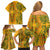 Africa Dashiki Family Matching Off Shoulder Short Dress and Hawaiian Shirt African Tribal Art Mixed Polynesian Tattoo Gold Color Unique LT9 - Polynesian Pride