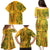 Africa Dashiki Family Matching Puletasi Dress and Hawaiian Shirt African Tribal Art Mixed Polynesian Tattoo Gold Color Unique LT9 - Polynesian Pride