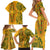 Africa Dashiki Family Matching Short Sleeve Bodycon Dress and Hawaiian Shirt African Tribal Art Mixed Polynesian Tattoo Gold Color Unique LT9 - Polynesian Pride