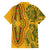 Africa Dashiki Family Matching Short Sleeve Bodycon Dress and Hawaiian Shirt African Tribal Art Mixed Polynesian Tattoo Gold Color Unique LT9 - Polynesian Pride