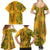 Africa Dashiki Family Matching Summer Maxi Dress and Hawaiian Shirt African Tribal Art Mixed Polynesian Tattoo Gold Color Unique LT9 - Polynesian Pride