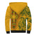 Africa Dashiki Sherpa Hoodie African Tribal Art Mixed Polynesian Tattoo Gold Color Unique LT9 - Polynesian Pride