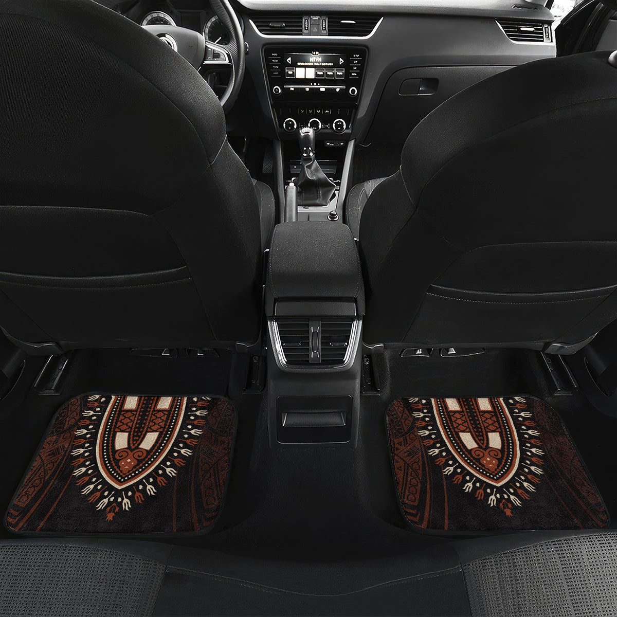 Africa Dashiki Car Mats African Tribal Art Mixed Polynesian Tattoo Red Color Unique LT9 - Polynesian Pride