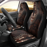 Africa Dashiki Car Seat Cover African Tribal Art Mixed Polynesian Tattoo Red Color Unique LT9 - Polynesian Pride