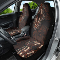 Africa Dashiki Car Seat Cover African Tribal Art Mixed Polynesian Tattoo Red Color Unique LT9 - Polynesian Pride