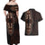 Africa Dashiki Couples Matching Off Shoulder Maxi Dress and Hawaiian Shirt African Tribal Art Mixed Polynesian Tattoo Red Color Unique LT9 - Polynesian Pride