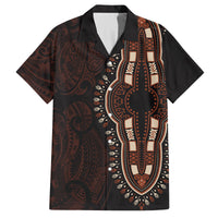 Africa Dashiki Family Matching Long Sleeve Bodycon Dress and Hawaiian Shirt African Tribal Art Mixed Polynesian Tattoo Red Color Unique LT9 Dad's Shirt - Short Sleeve Red - Polynesian Pride