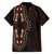 Africa Dashiki Family Matching Off Shoulder Maxi Dress and Hawaiian Shirt African Tribal Art Mixed Polynesian Tattoo Red Color Unique LT9 - Polynesian Pride