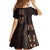 Africa Dashiki Family Matching Short Sleeve Bodycon Dress and Hawaiian Shirt African Tribal Art Mixed Polynesian Tattoo Red Color Unique LT9 - Polynesian Pride