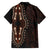 Africa Dashiki Family Matching Short Sleeve Bodycon Dress and Hawaiian Shirt African Tribal Art Mixed Polynesian Tattoo Red Color Unique LT9 - Polynesian Pride