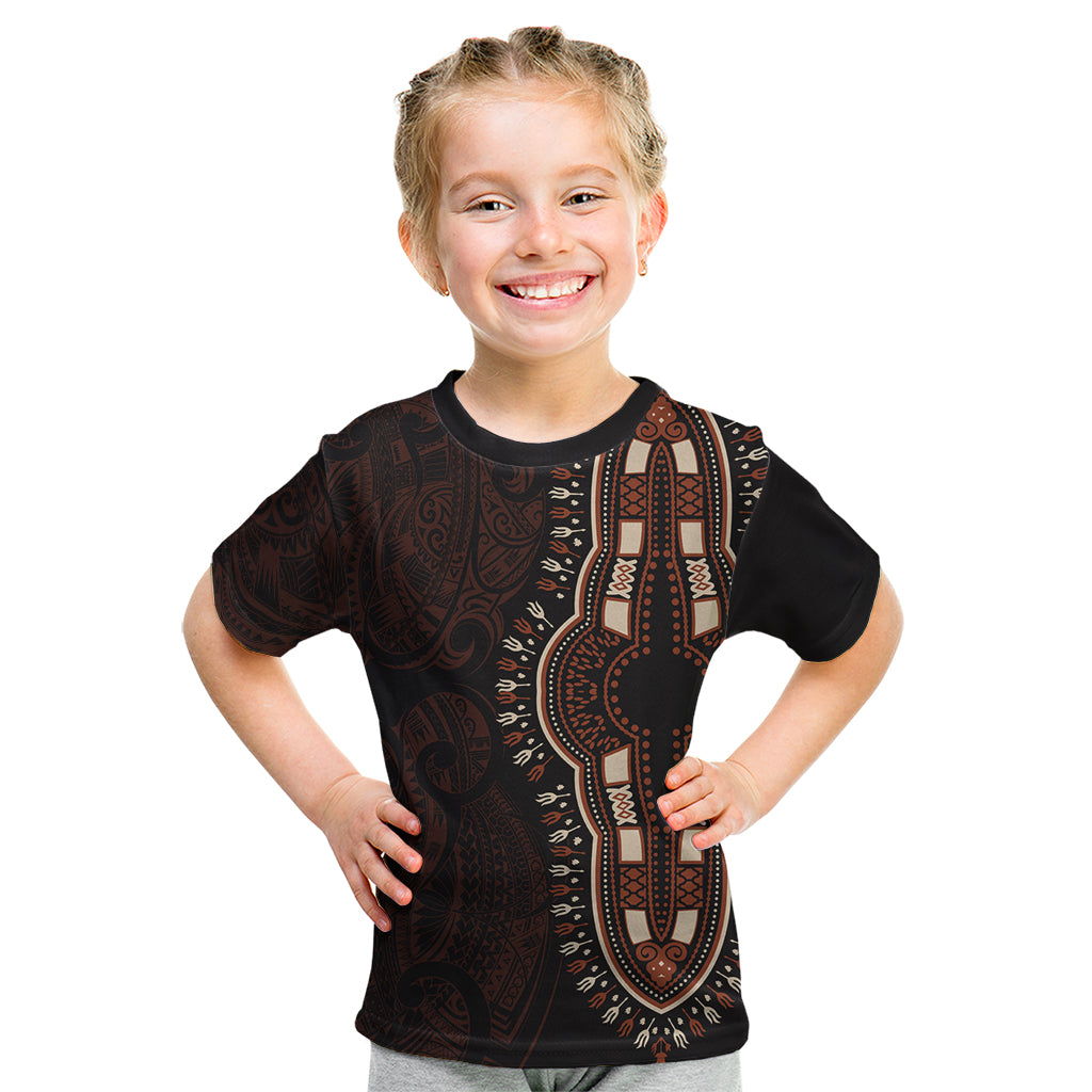 Africa Dashiki Kid T Shirt African Tribal Art Mixed Polynesian Tattoo Red Color Unique LT9 Red - Polynesian Pride