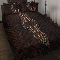 Africa Dashiki Quilt Bed Set African Tribal Art Mixed Polynesian Tattoo Red Color Unique LT9 - Polynesian Pride