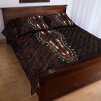 Africa Dashiki Quilt Bed Set African Tribal Art Mixed Polynesian Tattoo Red Color Unique LT9 - Polynesian Pride