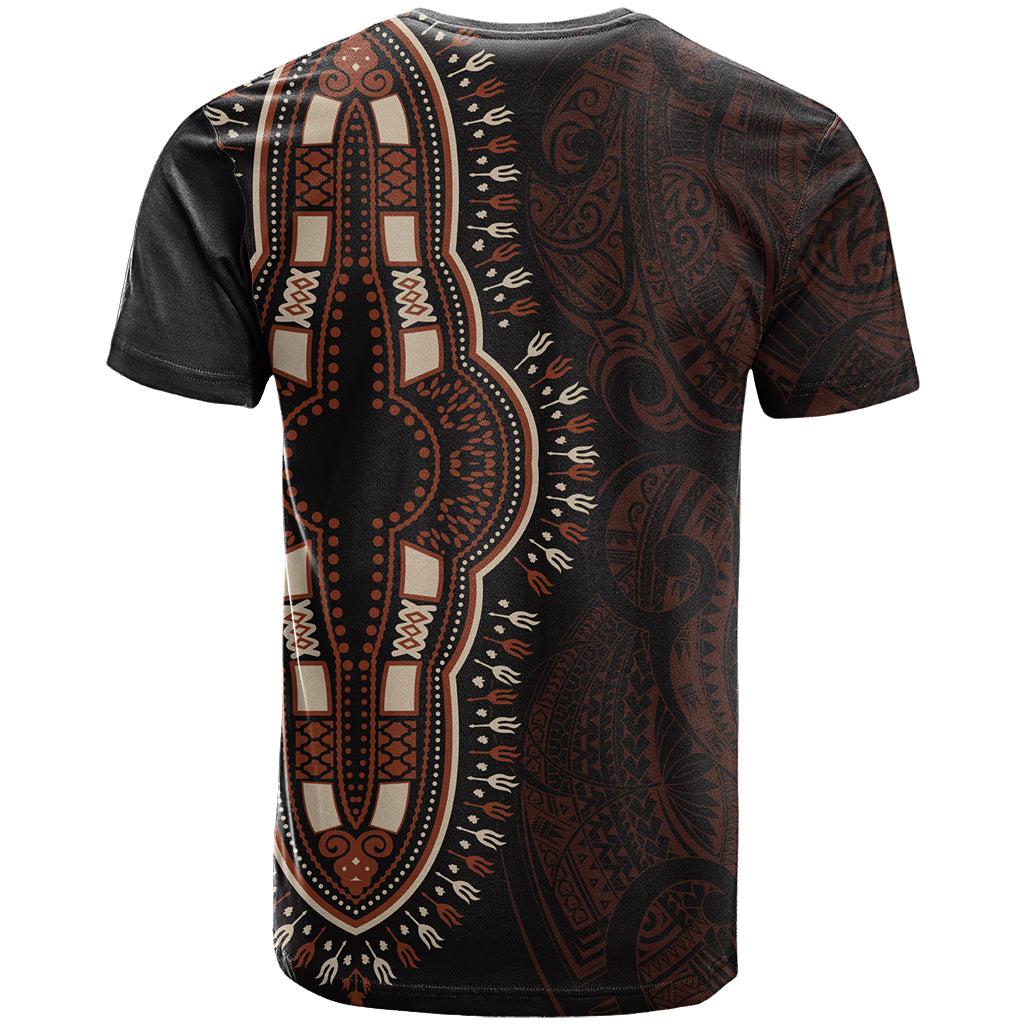 Africa Dashiki T Shirt African Tribal Art Mixed Polynesian Tattoo Red Color Unique LT9 - Polynesian Pride