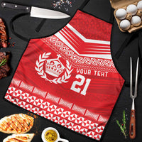 Custom Mate Ma'a Tonga Heritage Apron Pacific Tribal Rugby Red Edition LT9 Red - Polynesian Pride