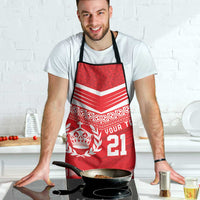 Custom Mate Ma'a Tonga Heritage Apron Pacific Tribal Rugby Red Edition LT9 - Polynesian Pride