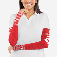 Custom Mate Ma'a Tonga Heritage Arm Sleeves Pacific Tribal Rugby Red Edition - Polynesian Pride