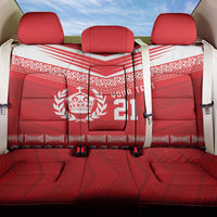 Custom Mate Ma'a Tonga Heritage Back Car Seat Cover Pacific Tribal Rugby Red Edition - Polynesian Pride