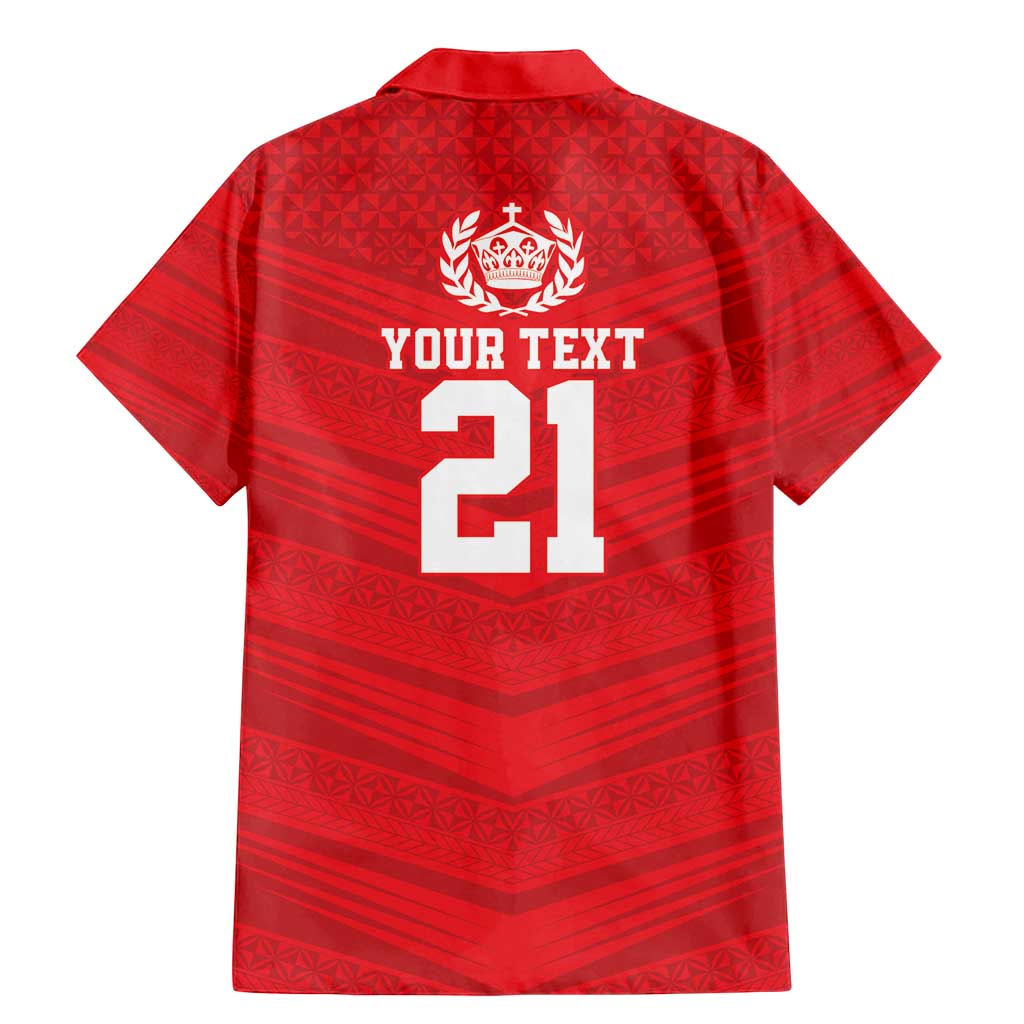 Custom Mate Ma'a Tonga Heritage Family Matching Mermaid Dress and Hawaiian Shirt Pacific Tribal Rugby Red Edition - Polynesian Pride