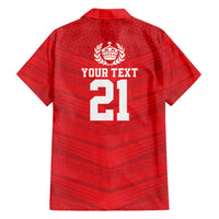 Custom Mate Ma'a Tonga Heritage Family Matching Puletasi and Hawaiian Shirt Pacific Tribal Rugby Red Edition LT9 - Polynesian Pride