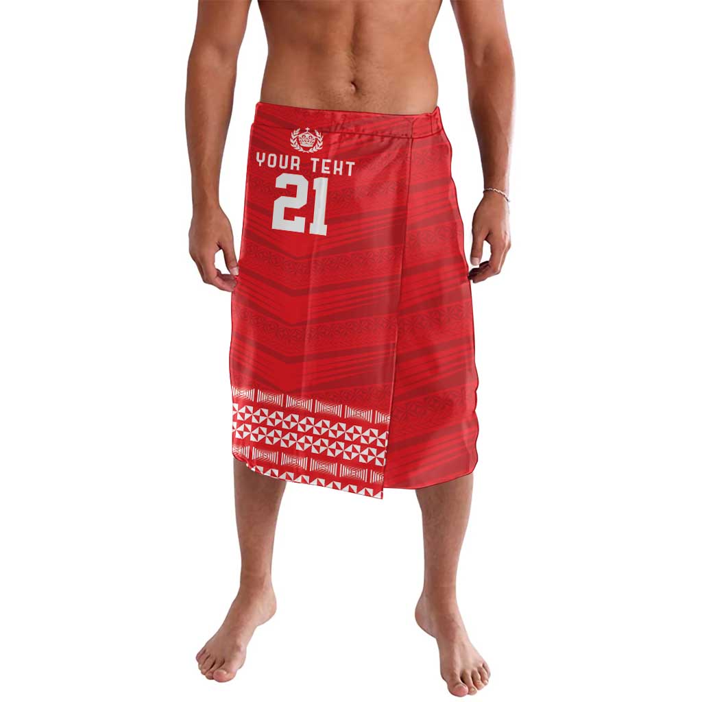 Custom Mate Ma'a Tonga Heritage Lavalava Pacific Tribal Rugby Red Edition - Polynesian Pride