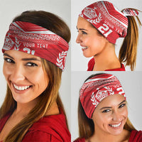 Custom Mate Ma'a Tonga Heritage Neck Gaiter Pacific Tribal Rugby Red Edition - Polynesian Pride