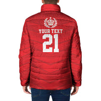 Custom Mate Ma'a Tonga Heritage Padded Jacket Pacific Tribal Rugby Red Edition LT9 - Polynesian Pride
