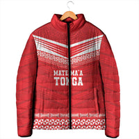 Custom Mate Ma'a Tonga Heritage Padded Jacket Pacific Tribal Rugby Red Edition LT9 - Polynesian Pride