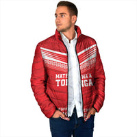 Custom Mate Ma'a Tonga Heritage Padded Jacket Pacific Tribal Rugby Red Edition LT9 - Polynesian Pride