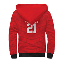 Custom Mate Ma'a Tonga Heritage Sherpa Hoodie Pacific Tribal Rugby Red Edition - Polynesian Pride
