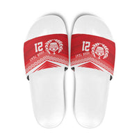 Custom Mate Ma'a Tonga Heritage Slide Sandals Pacific Tribal Rugby Red Edition - Polynesian Pride