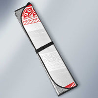 Custom Mate Ma'a Tonga Heritage Auto Sun Shade Pacific Tribal Rugby White Edition - Polynesian Pride