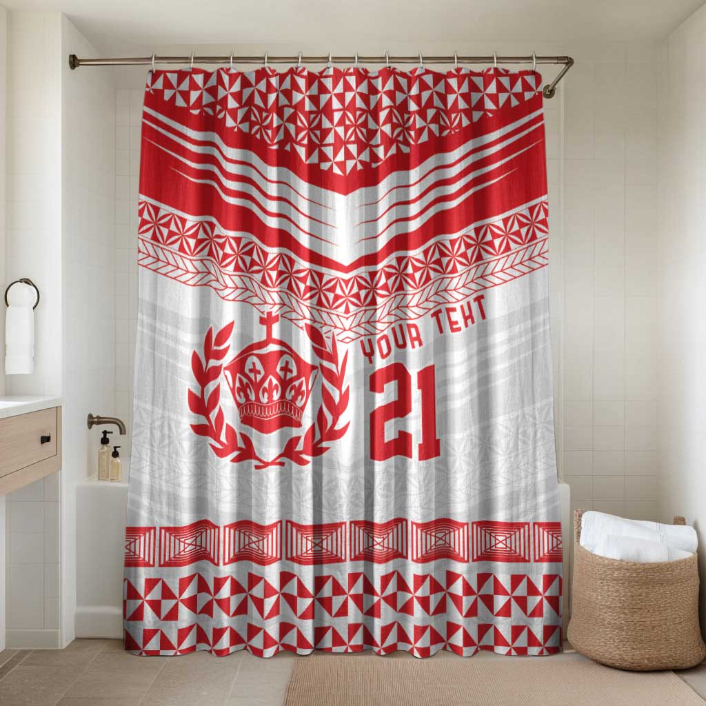 Custom Mate Ma'a Tonga Heritage Bathroom Set Pacific Tribal Rugby White Edition - Polynesian Pride
