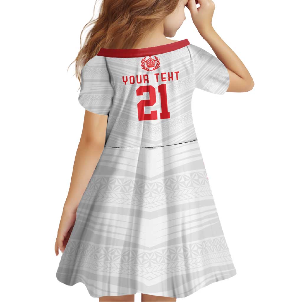 Custom Mate Ma'a Tonga Heritage Family Matching Long Sleeve Bodycon Dress and Hawaiian Shirt Pacific Tribal Rugby White Edition - Polynesian Pride